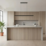 Lámpara lineal colgante minimalista LED regulable en altura para isla de cocina