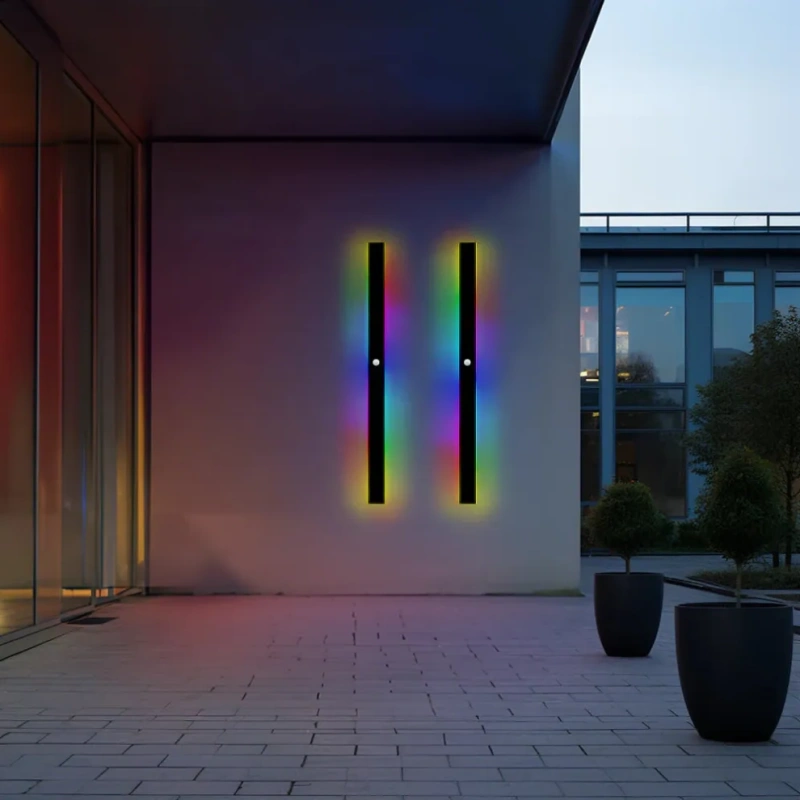 Aplique de Pared LED Exterior Impermeable Diseño Lineal para Porche
