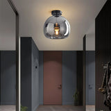 Lámpara de techo vintage de vidrio con LED para pasillos Ø 25 cm