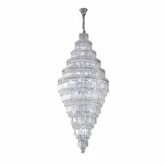 Lampara colgante para escalera de cristal gran tamaño con LED lujo