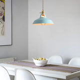 Lámpara colgante moderna LED color Macaron con altura regulable para comedor