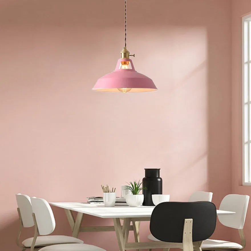 Lámpara Colgante Nórdica de Hierro Estilo Macaron para Comedor