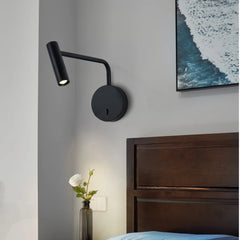 Lámpara de pared para lectura moderna LED orientable para dormitorio