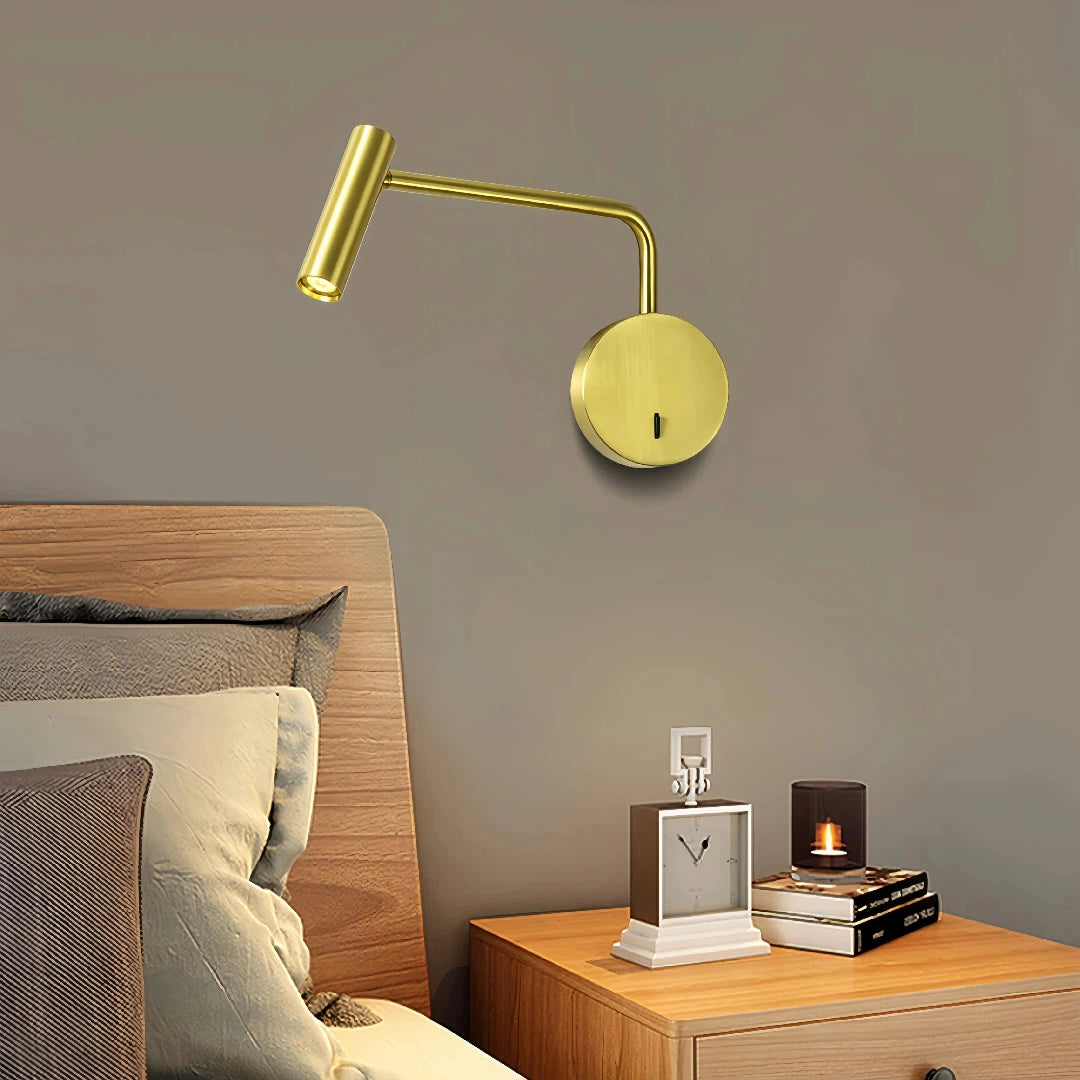 Lámpara de pared para lectura moderna LED orientable para dormitorio