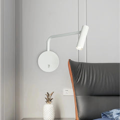 Lámpara de pared para lectura moderna LED orientable para dormitorio