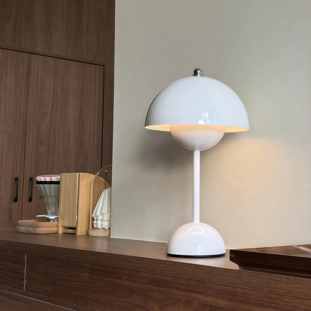 Lámpara nórdica de mesa de diseño en tonos macaron con LED para salón, 30 cm