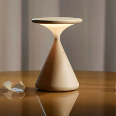 Lámpara de mesa recargable LED táctil nórdica con forma de reloj de arena