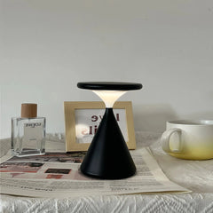 Lámpara de mesa recargable LED táctil nórdica con forma de reloj de arena