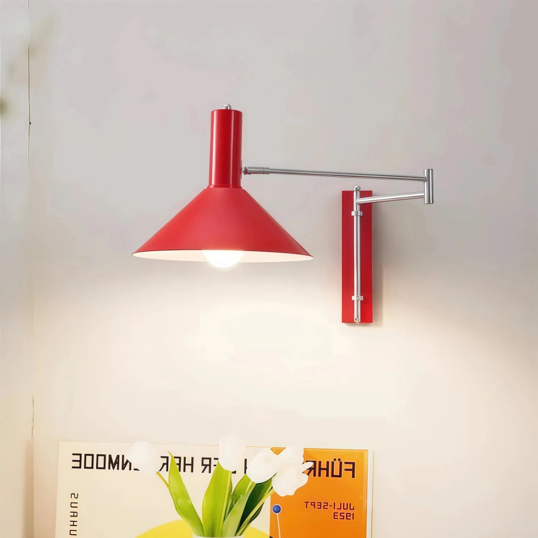 Aplique de pared con brazo articulado LED moderno para lectura