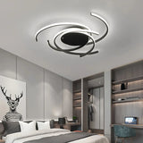 Lámpara de techo espiral de diseño moderno LED de metal para dormitorio