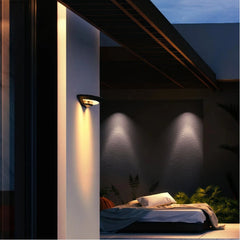 Aplique exterior moderno LED IP65 de aluminio semicircular