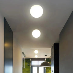 Plafón LED de techo para pasillo moderno de vidrio blanco tipo bola