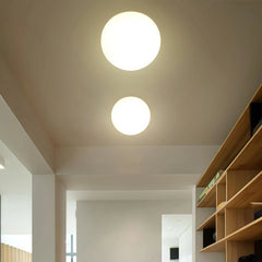 Plafón LED de techo para pasillo moderno de vidrio blanco tipo bola
