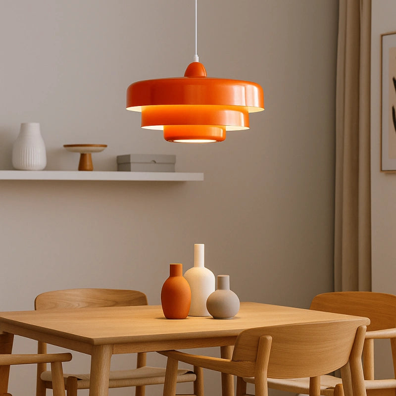 Lámpara Colgante Nórdica Metálica De Tres Niveles Para Mesa Comedor