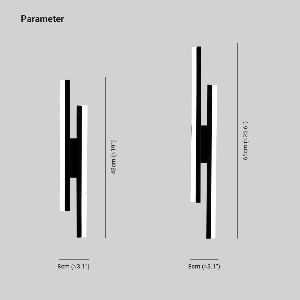 Apliques de pared modernos minimalistas de doble línea regulables 