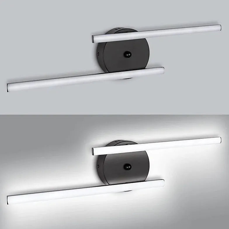 Apliques de pared para baño lineales con doble LED 