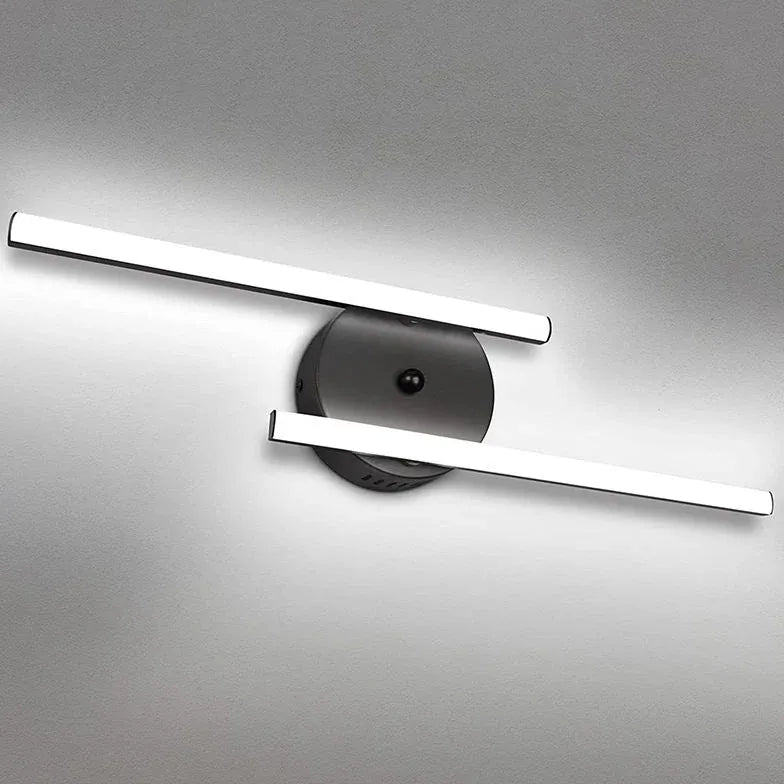 Apliques de pared para baño lineales con doble LED 