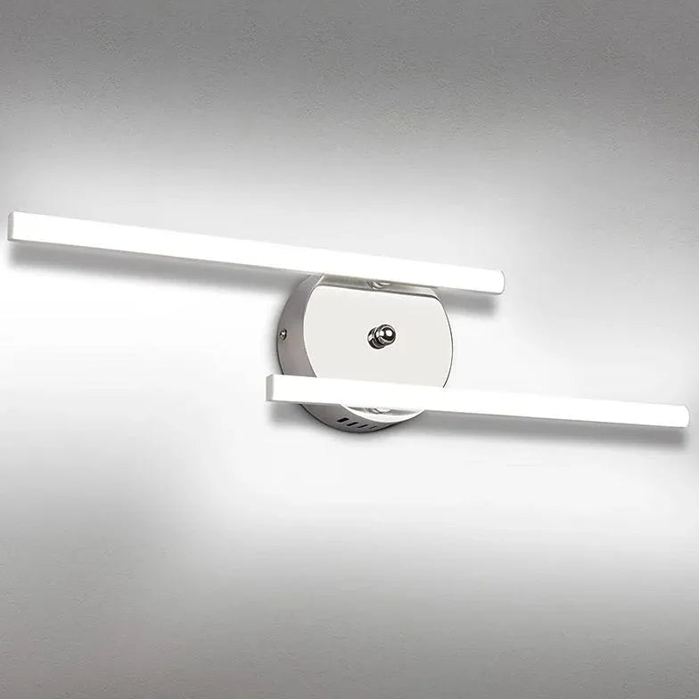 Apliques de pared para baño lineales con doble LED 