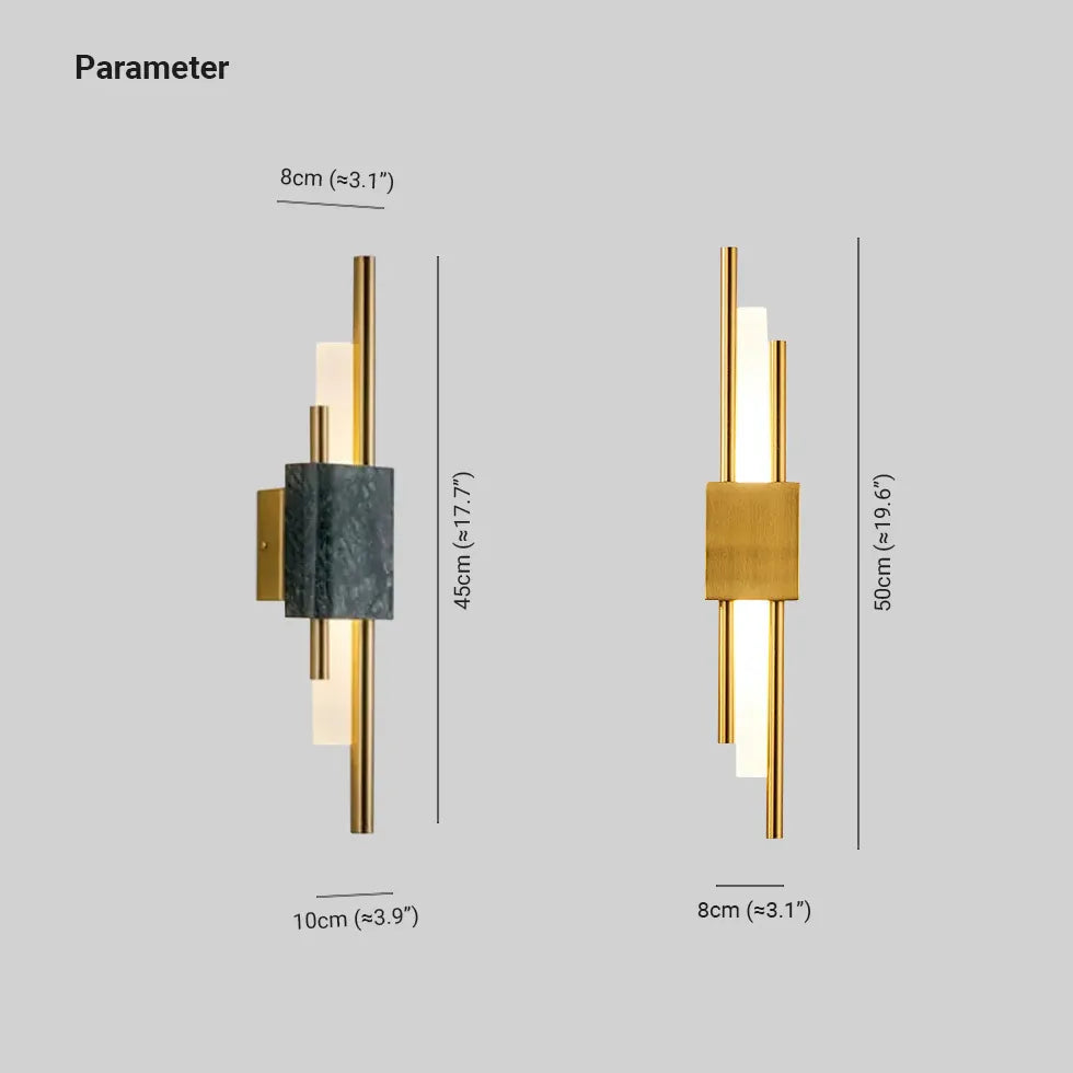 Aplique de pared nórdico creativo de mármol para sala