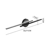 Lamparas modernas de pared LED doble línea negra para dormitorio