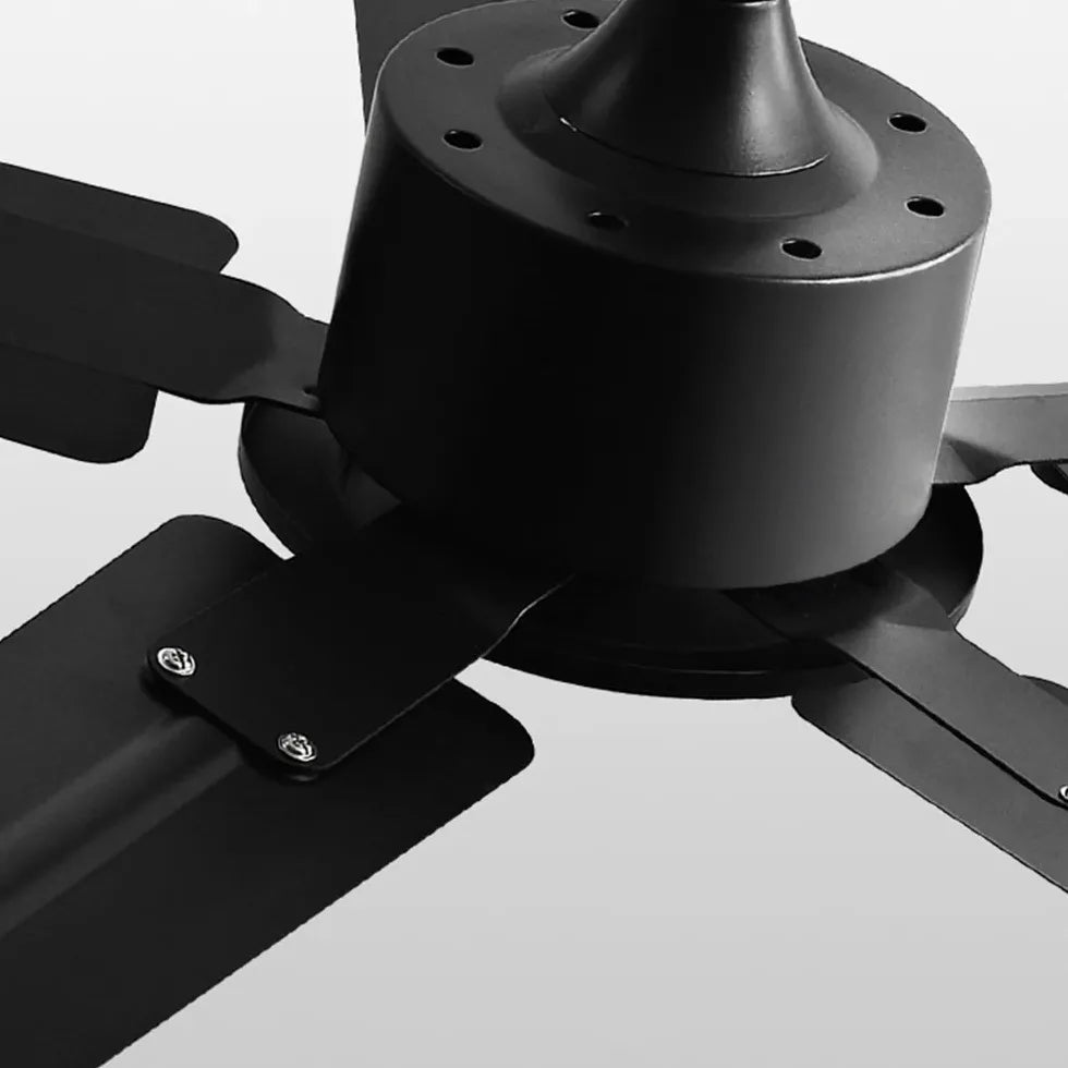 Black Three-Blade Industrial Dining Ceiling Fan