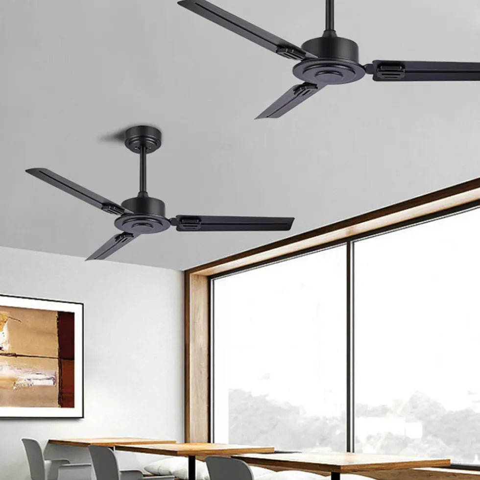 Ventiladores de techo con luz modernos negro para sala