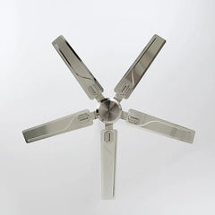 Ventiladores de techo plateados con luz estilo industrial tradicional