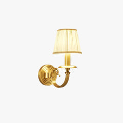 Aplique LED de Pared Estilo Americano Cobre y Tela
