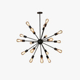 Star-Shaped Design Black Metal Industrial Pendant Light