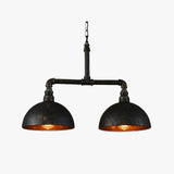 Lampara colgante industrial negra para comedor vintage