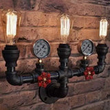Aplique de pared estilo industrial vintage tubería de hierro