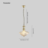 Lampara colgante transparente estilo vintage para cocina con diseño de rayas