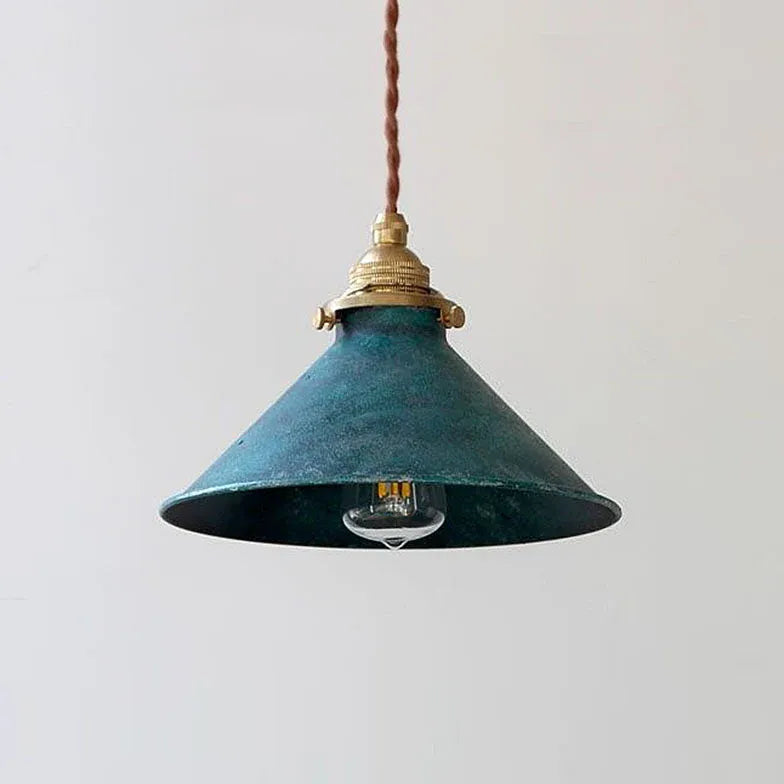 Textured Glass Lampshade Vintage Pendant Light