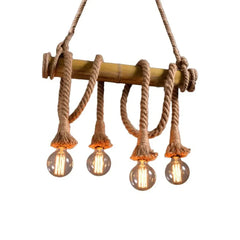 Lámpara vintage colgante diseño creativo de cuerda para comedor