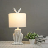 Rabbit Cylinder Shape Bedside Table Lamp