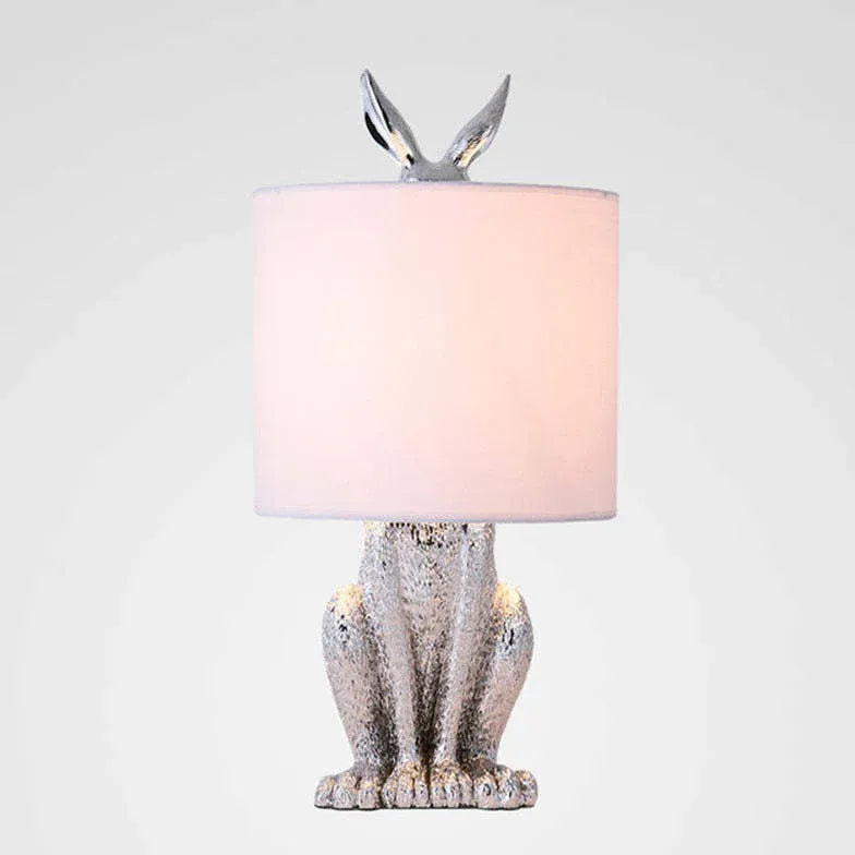 Rabbit Cylinder Shape Bedside Table Lamp