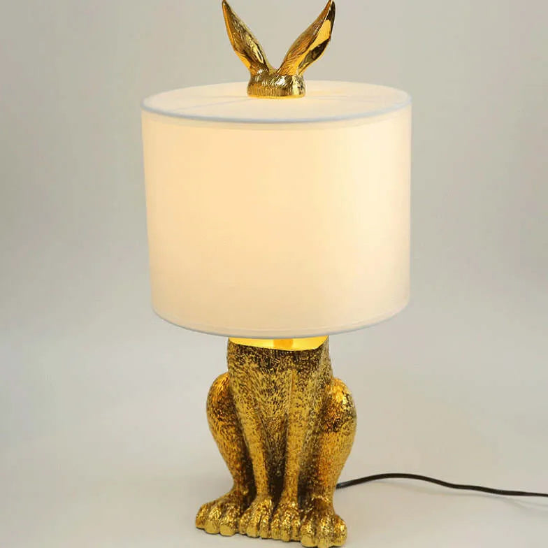 Rabbit Cylinder Shape Bedside Table Lamp