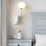 Aplique Infantil LED Blanco Diseño Oso para Dormitorio Infantil