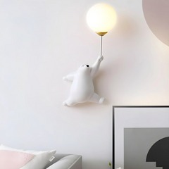 Aplique Infantil LED Blanco Diseño Oso para Dormitorio Infantil