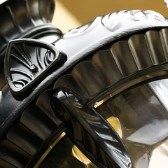 Aplique de Pared Exterior Vintage Farol Negro