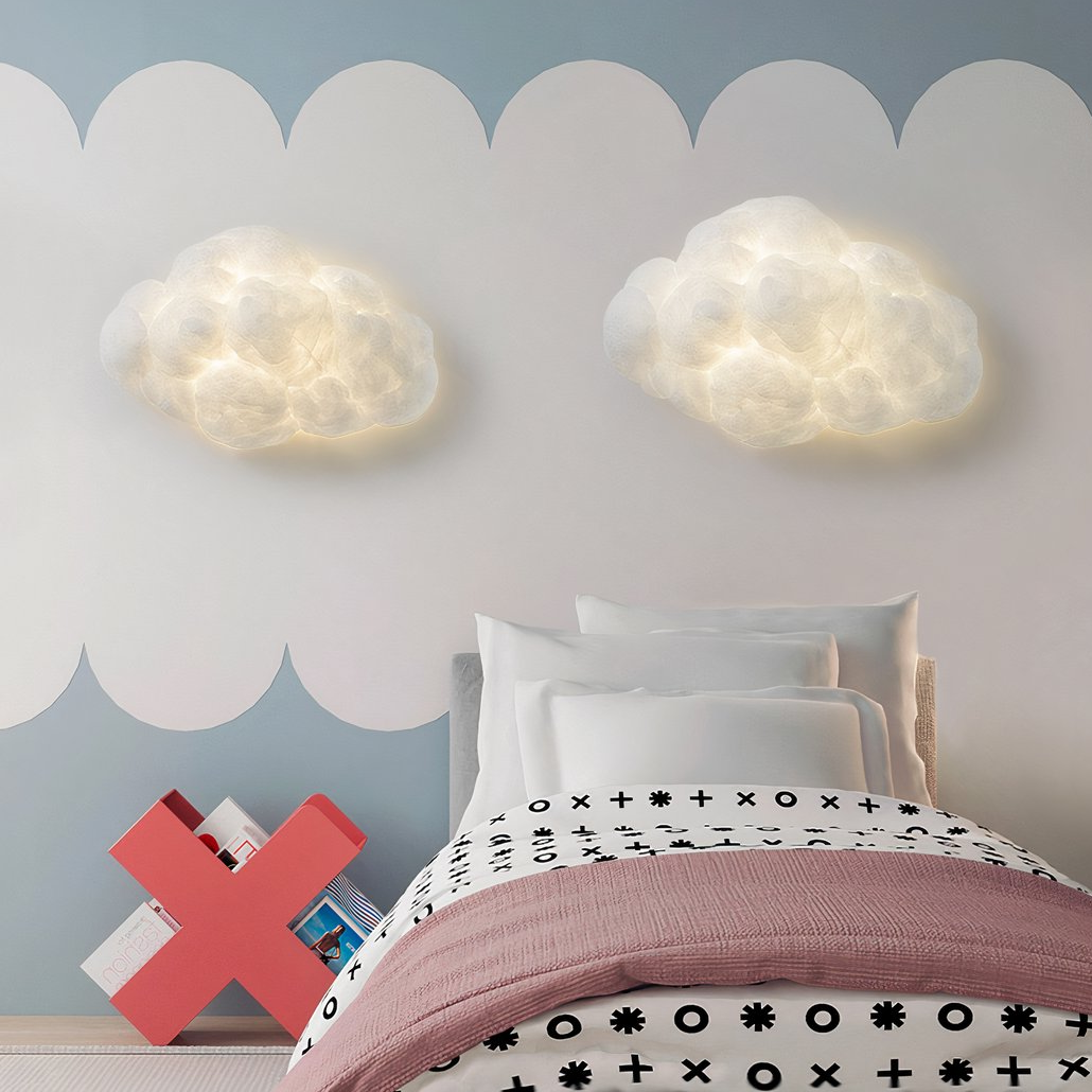 Aplique de Pared Nube LED Luz Suave para Dormitorio Infantil