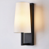 Aplique de pared de tela nórdico LED con luz suave para dormitorio