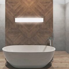 Aplique Pared Rectangular Regulable Moderno de Metal LED para Salón