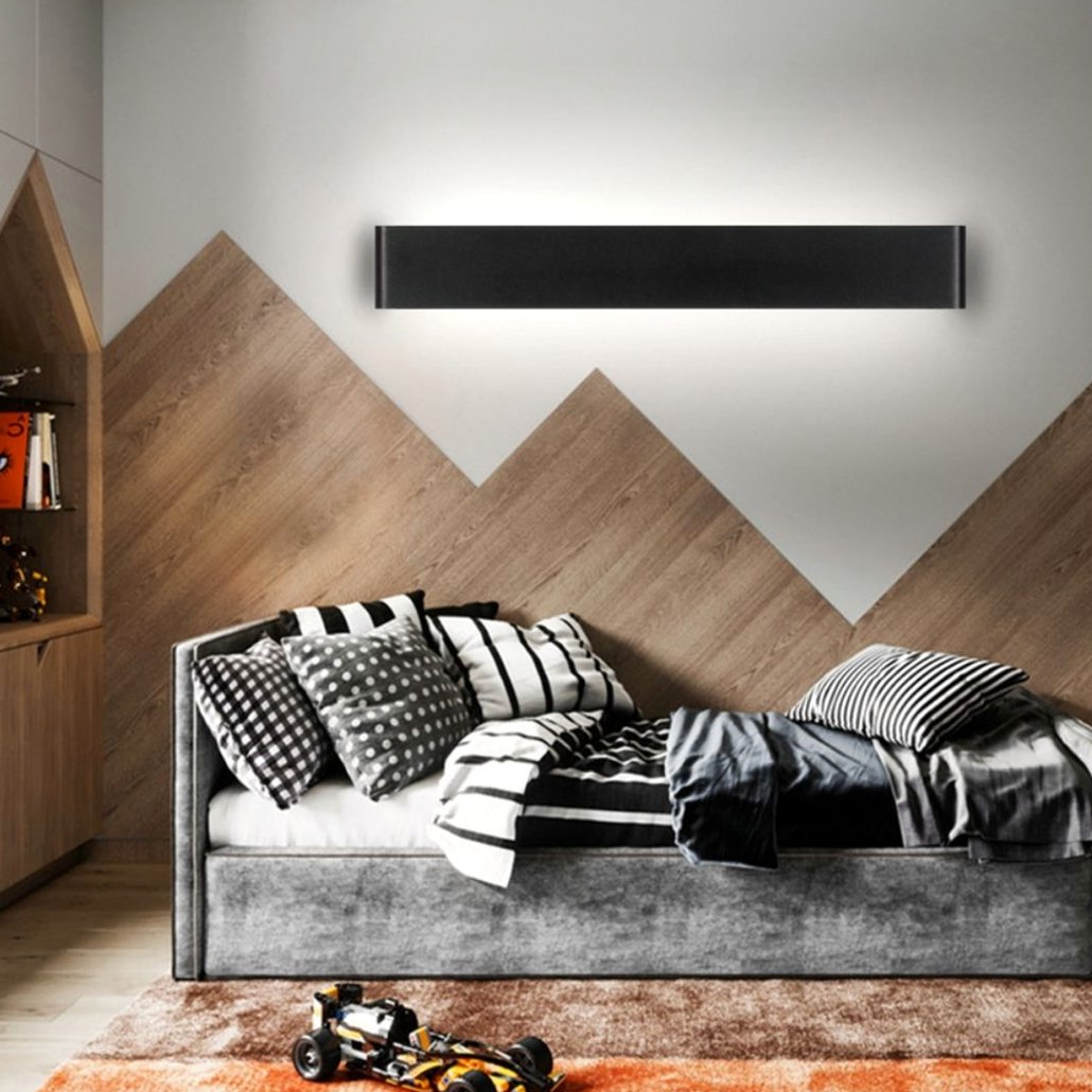 Aplique Pared Rectangular Regulable Moderno de Metal LED para Salón