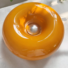 Aplique Donuts Naranja de Vidrio Moderno para Salón