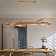 Lámpara colgante de ramas de resina regulable para comedor