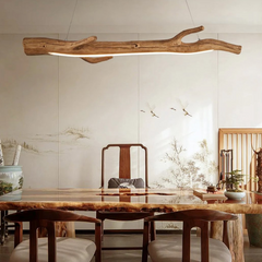 Lámpara colgante de ramas de resina regulable para comedor