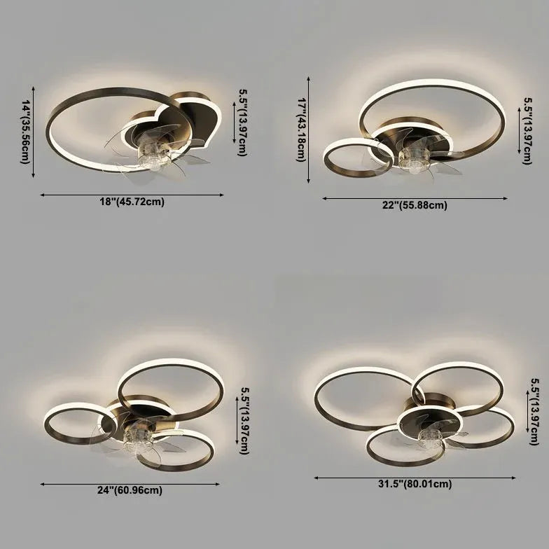 Ventiladores de techo con luz LED y mando para dormitorio moderno y sencillo