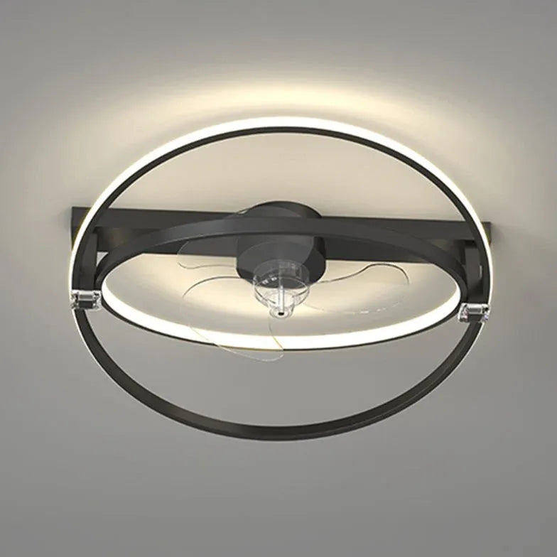 Flower-shaped Design LED Modern Ceiling Fan Light