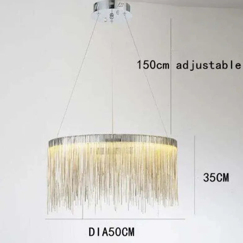 Ring-shaped Tassel Modern Luxury Pendant Light